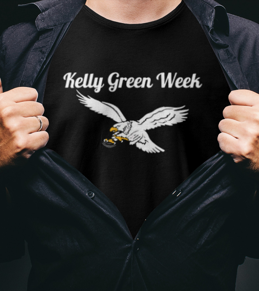 Philadelphia Eagles Kelly Green Week White Eagle T-Shirt