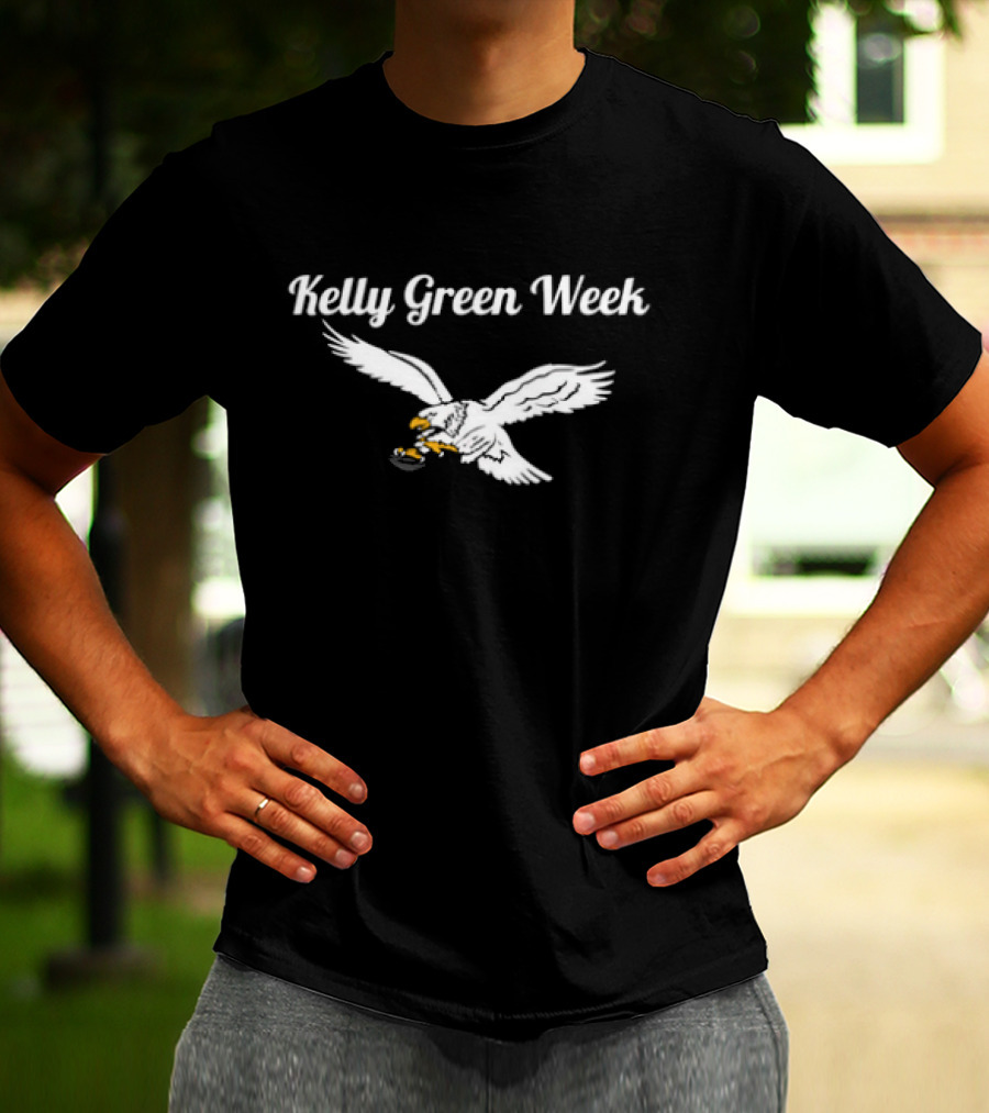 Philadelphia Eagles Kelly Green Week White Eagle T-Shirt