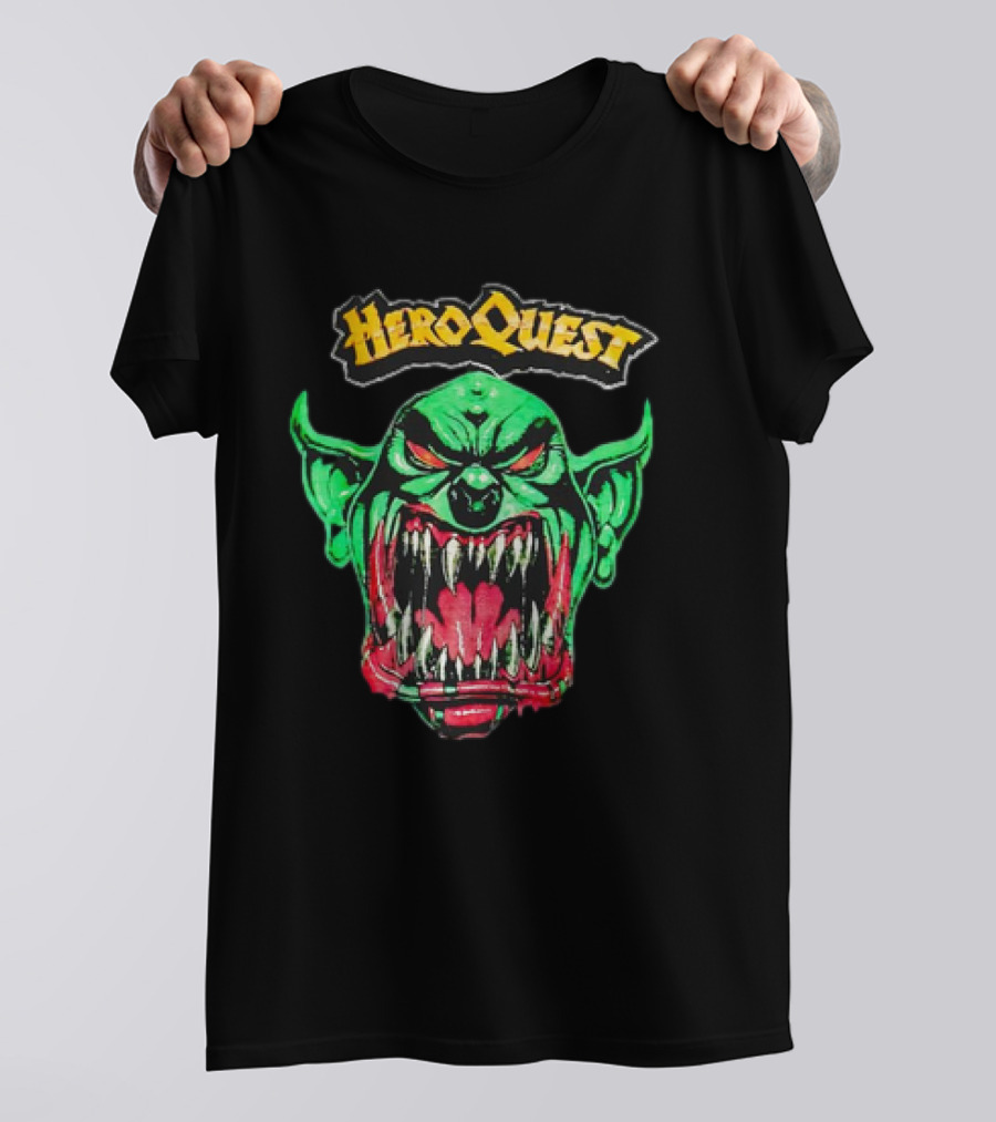 HeroQuest Green Goblin Fierce Snarling Face T-Shirt