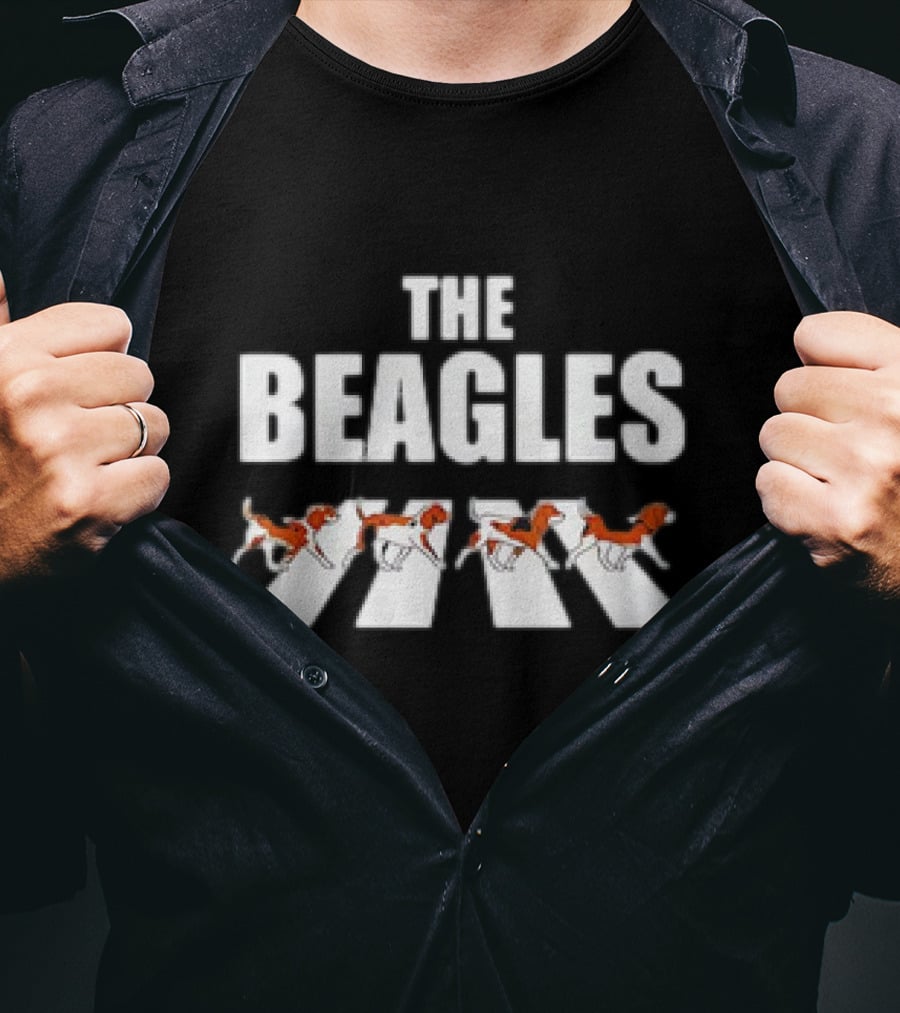 The Beagles Abbey Road Beagle Dogs Crossing Abbey Road Funny T-Shirt