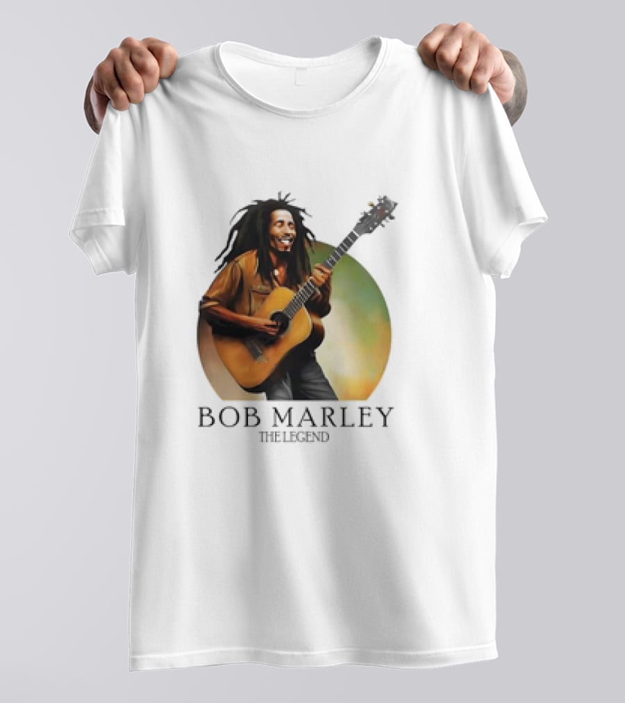 Bob Marley The Legend Iconic Guitar T-Shirt
