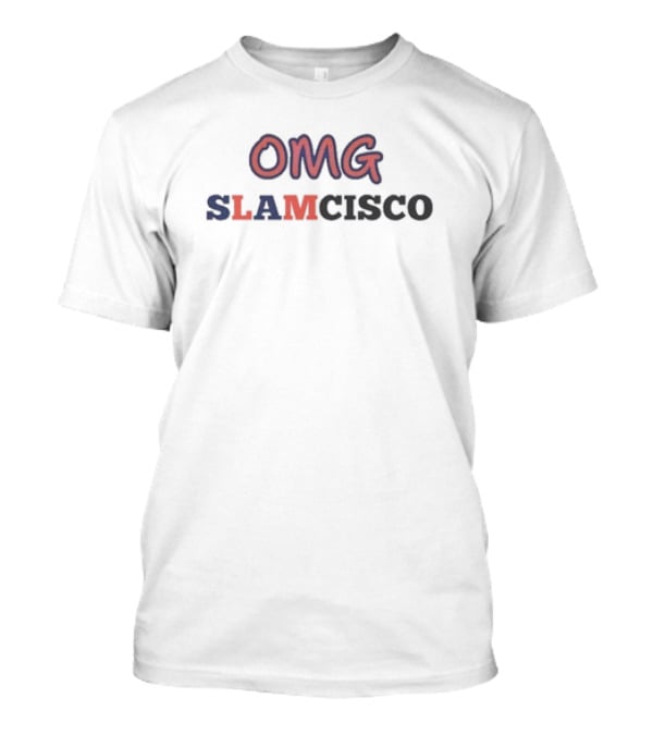 New York Mets OMG SLAMCISCO Francisco Lindor Baseball T-Shirt