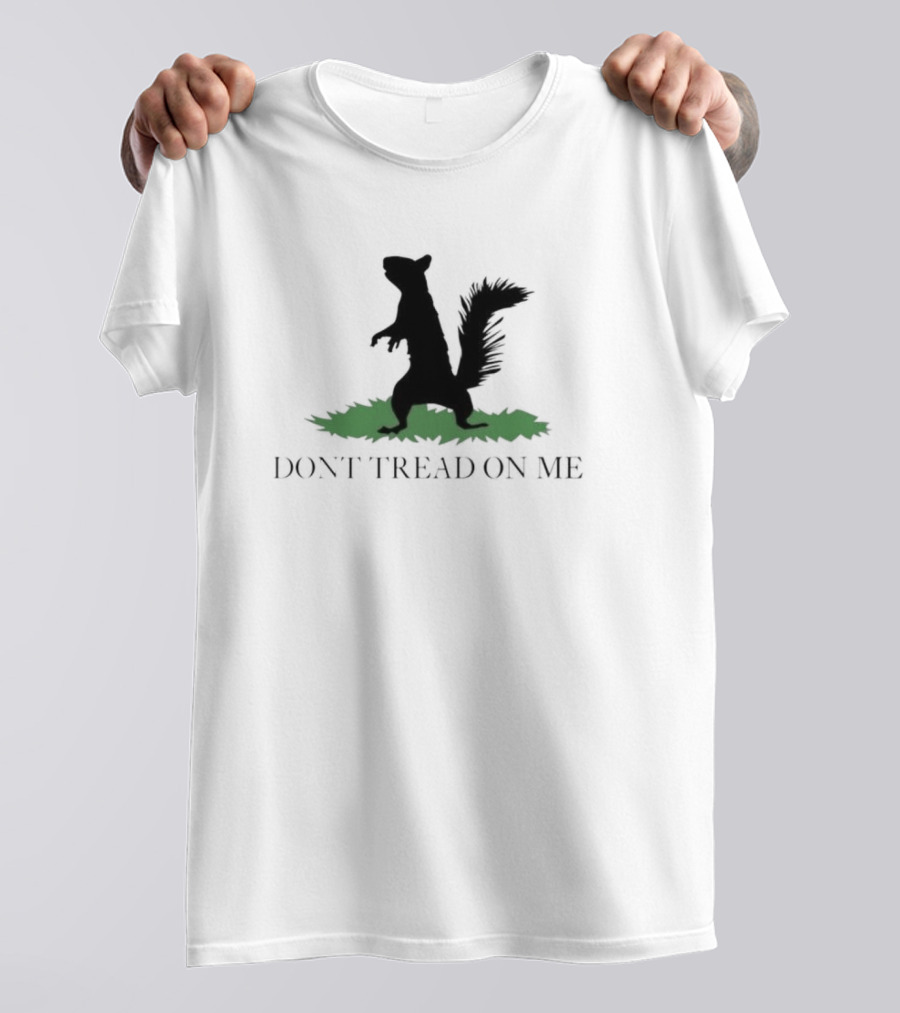 Peanut The Squirrel Don't Tread On Me Silhouette On Grass T-Shirt