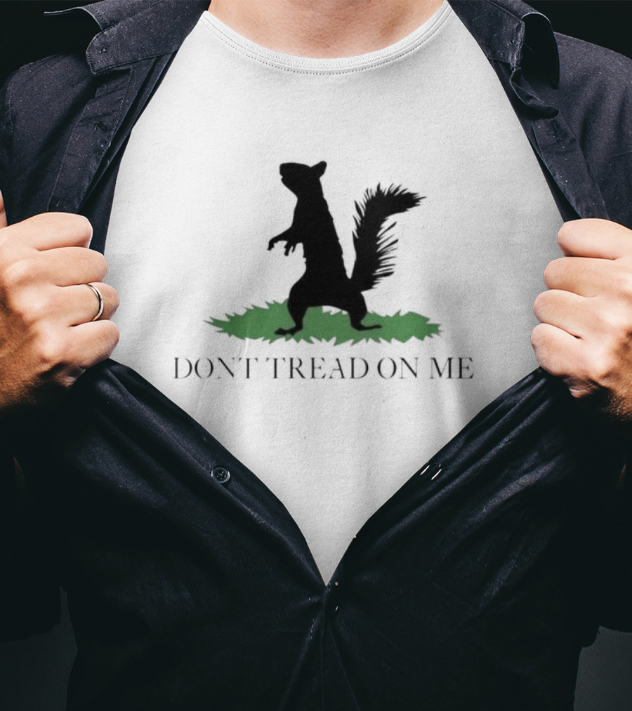 Peanut The Squirrel Don't Tread On Me Silhouette On Grass T-Shirt