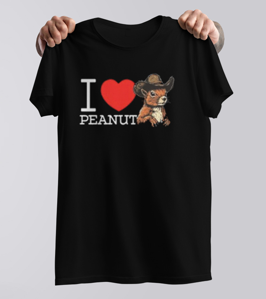 I Love Peanut Cowboy Chipmunk T-Shirt