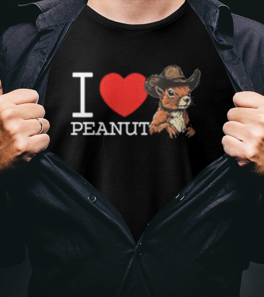 I Love Peanut Cowboy Chipmunk T-Shirt