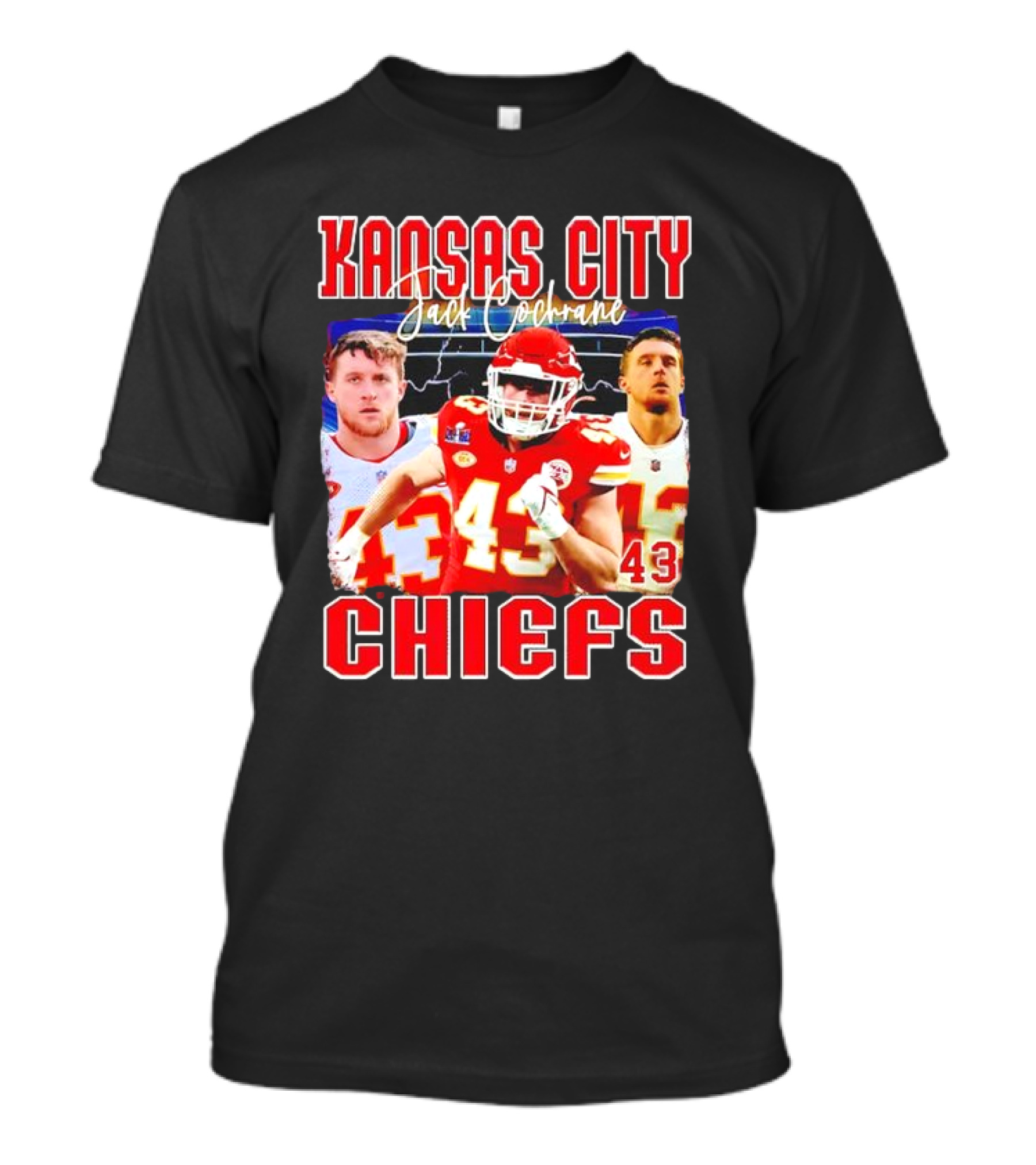 Kansas City Chiefs Jack Cochrane 43 Football T-Shirt