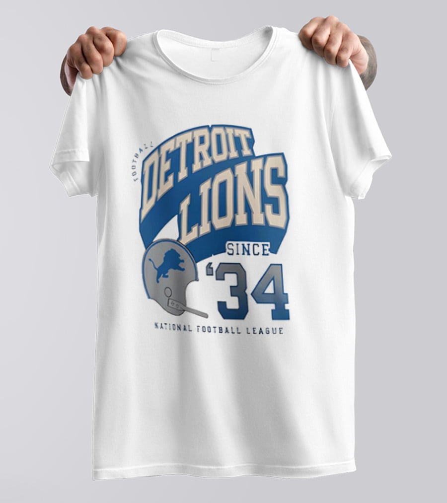 Detroit Lions Football NFL National Football League Since 34 T-Shirt