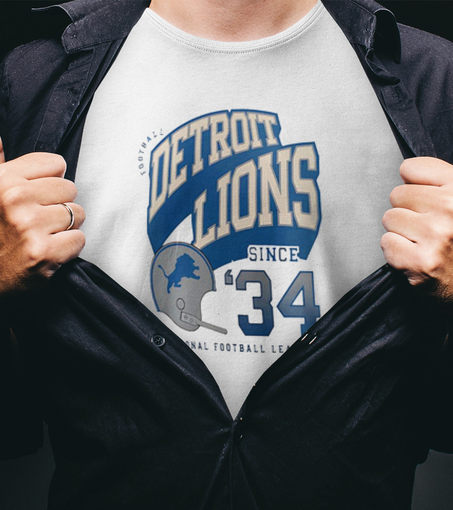 Detroit Lions Football NFL National Football League Since 34 T-Shirt