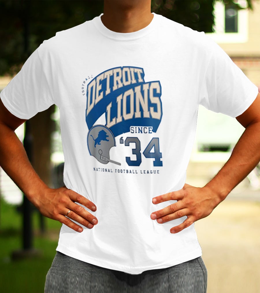 Detroit Lions Football NFL National Football League Since 34 T-Shirt