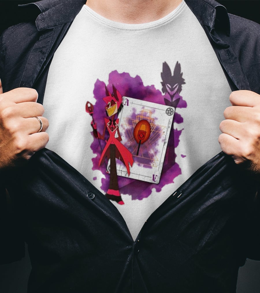 Lilac Ace In The Hole Hazbin Alastor T-Shirt