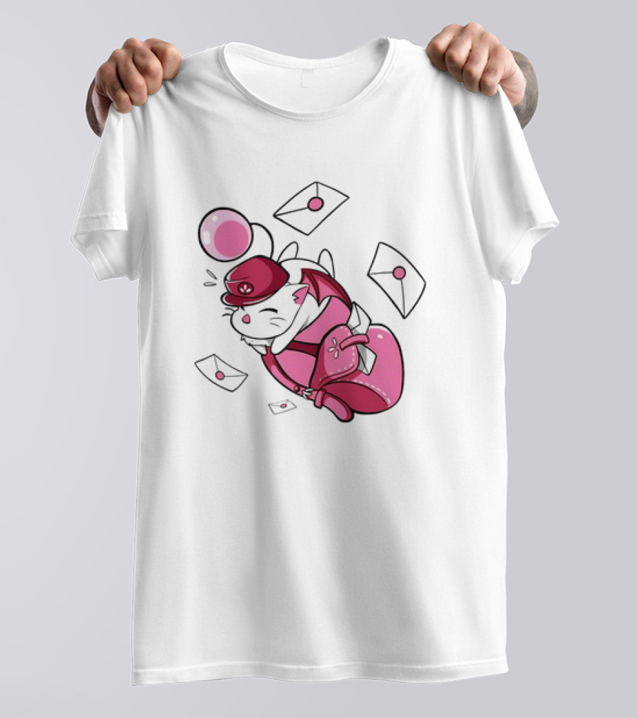 Moogle Mail Delivery With Letters Soaring In Flight T-Shirt