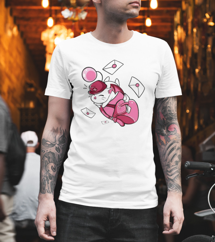 Moogle Mail Delivery With Letters Soaring In Flight T-Shirt