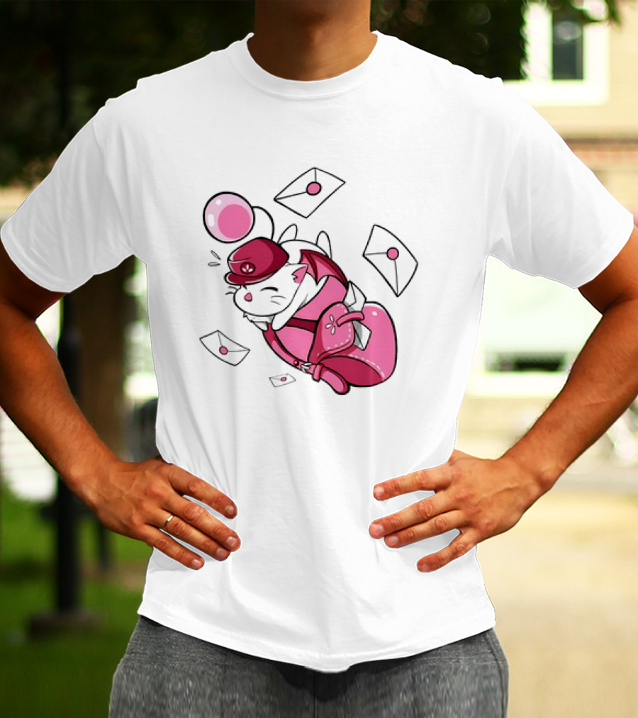 Moogle Mail Delivery With Letters Soaring In Flight T-Shirt