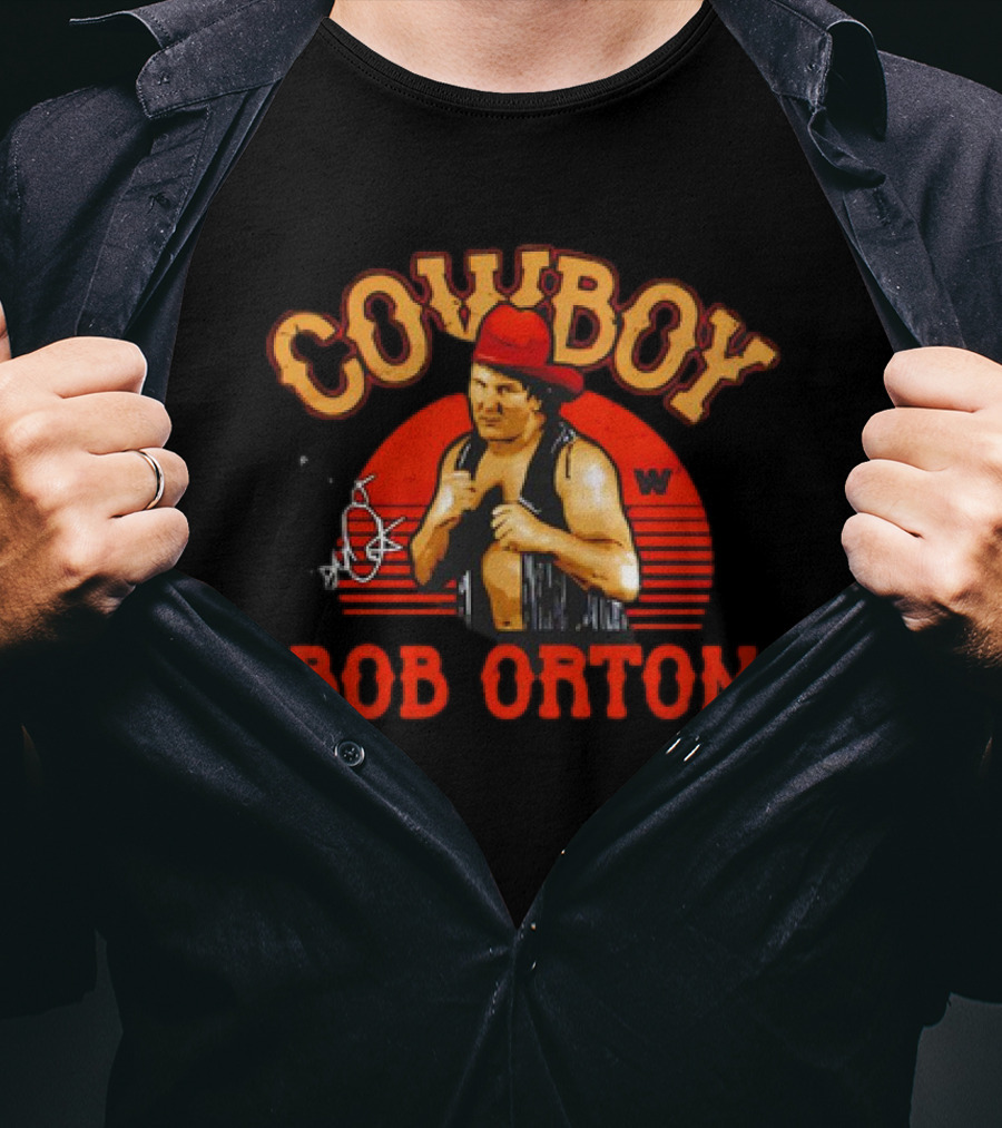 Cowboy Bob Orton Jr Retro Signature Wrestling Legend T-Shirt