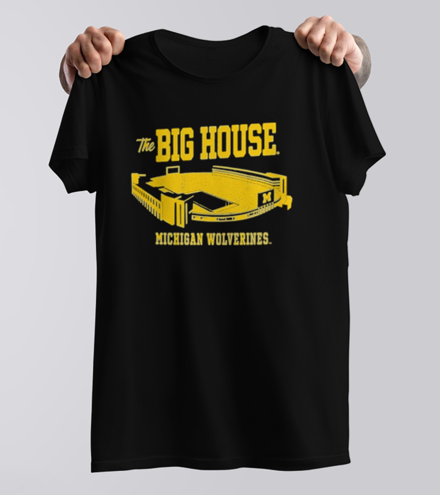 The Big House Michigan Wolverines Stadium Football T-Shirt