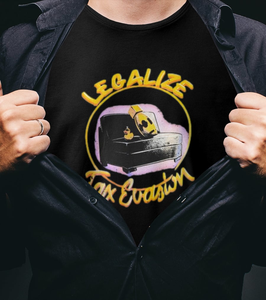 LEGALIZE TAX EVASION Rubber Duck On Couch T-Shirt