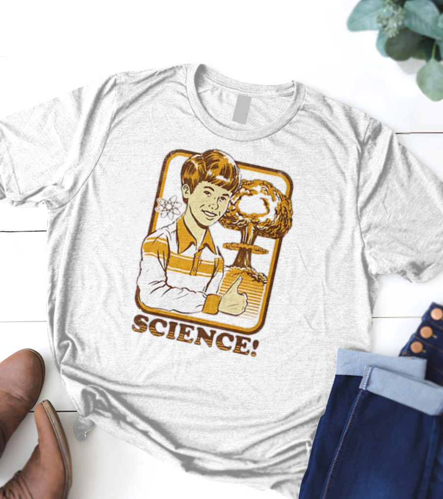 Atomic Bomb Science Boy With Mushroom Cloud T-Shirt