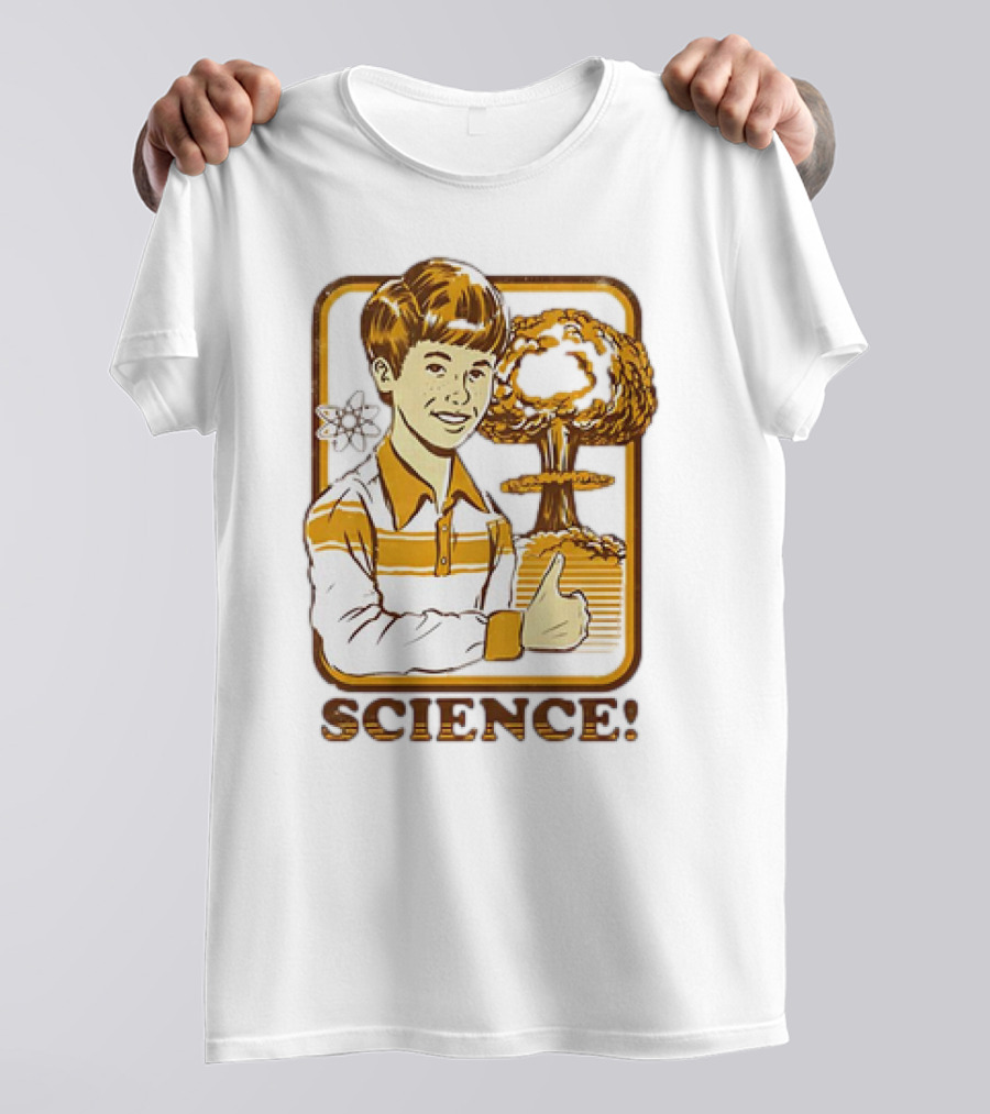 Atomic Bomb Science Boy With Mushroom Cloud T-Shirt