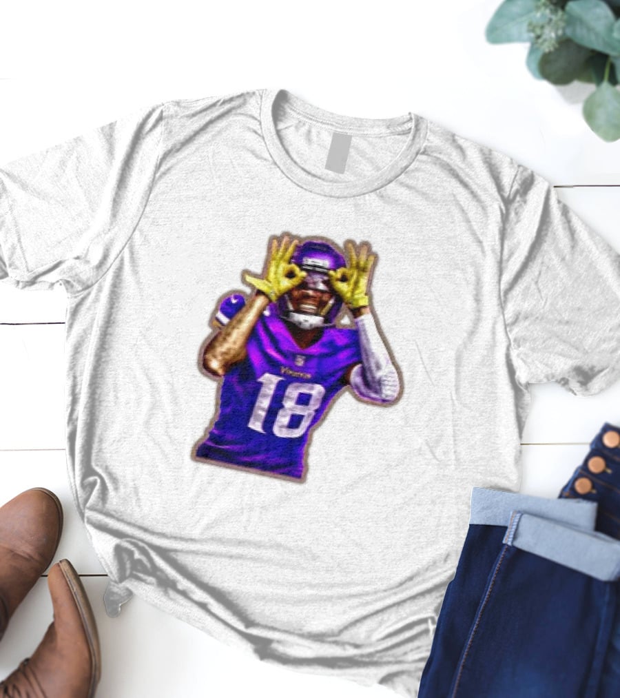 Football Minnesota Vikings Justin Jefferson Trippy Now U See Me T-Shirt