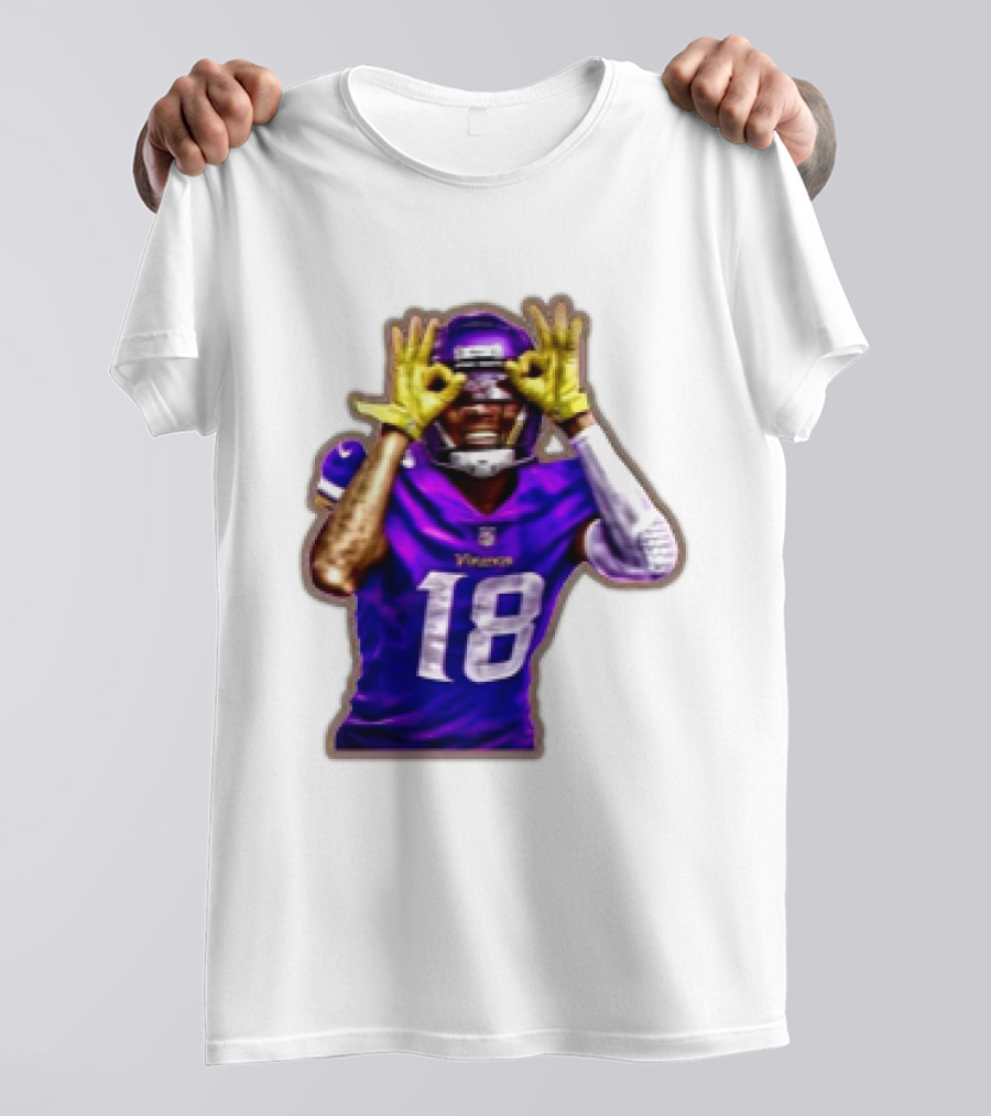Football Minnesota Vikings Justin Jefferson Trippy Now U See Me T-Shirt