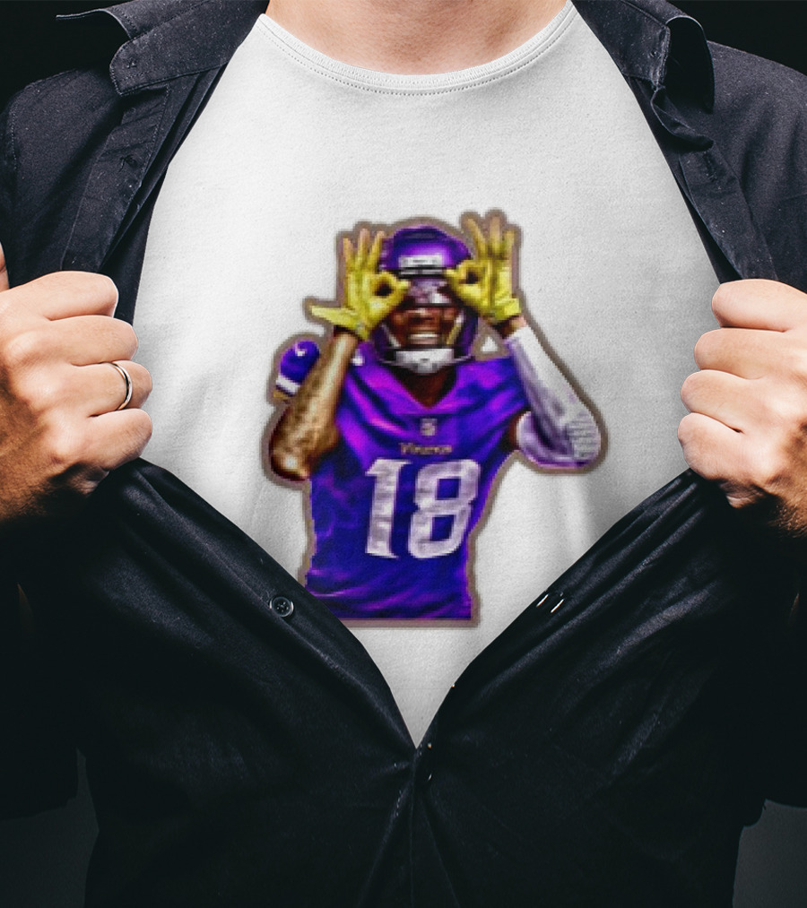 Football Minnesota Vikings Justin Jefferson Trippy Now U See Me T-Shirt