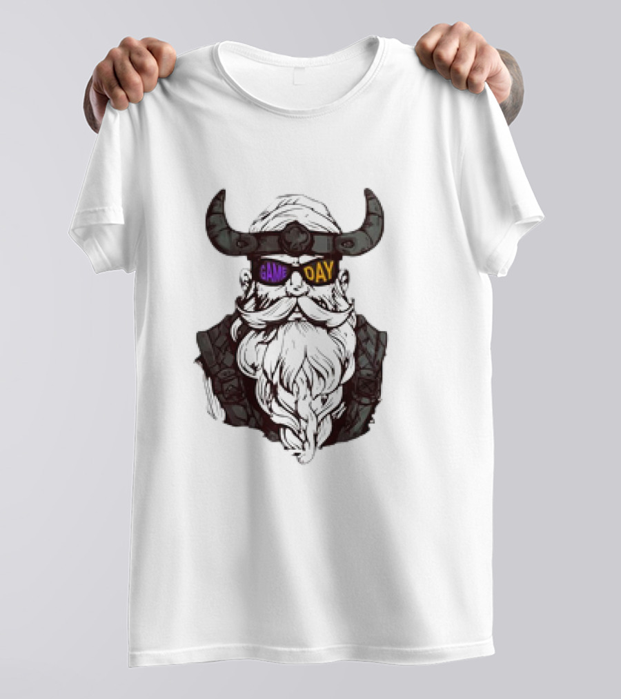 Game Day Minnesota Vikings Football Viking Helmet Headwear T-Shirt