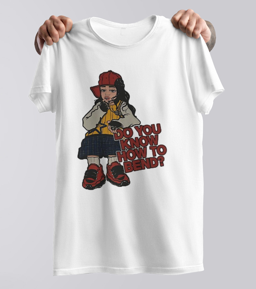 Do You Know How To Bend? Girl With Red Cap And Sneakers T-Shirt