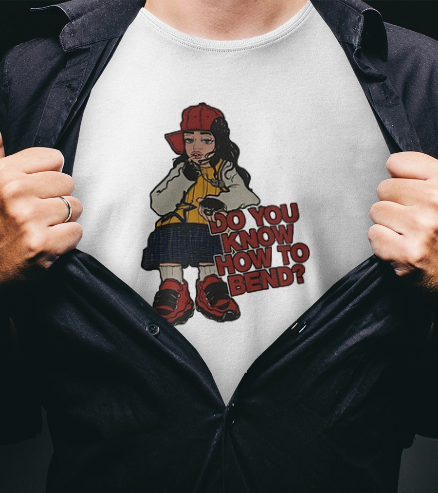 Do You Know How To Bend? Girl With Red Cap And Sneakers T-Shirt