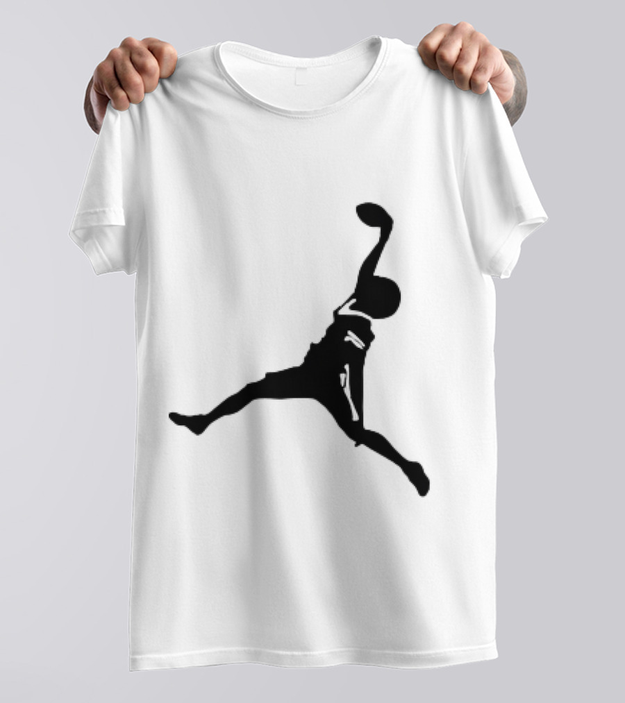 GW Catch Jump Silhouette Football Player T-Shirt