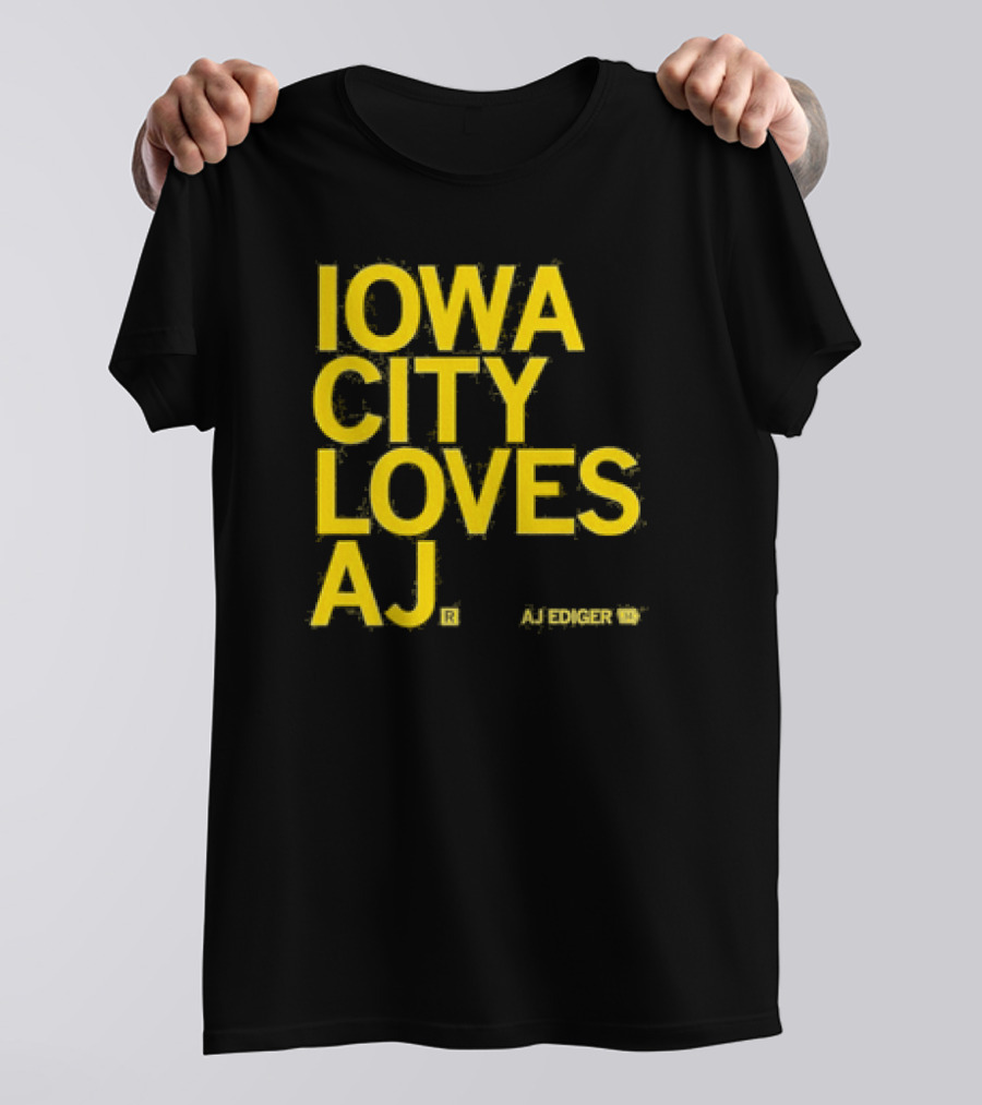 Iowa City Loves AJ Ediger T-Shirt