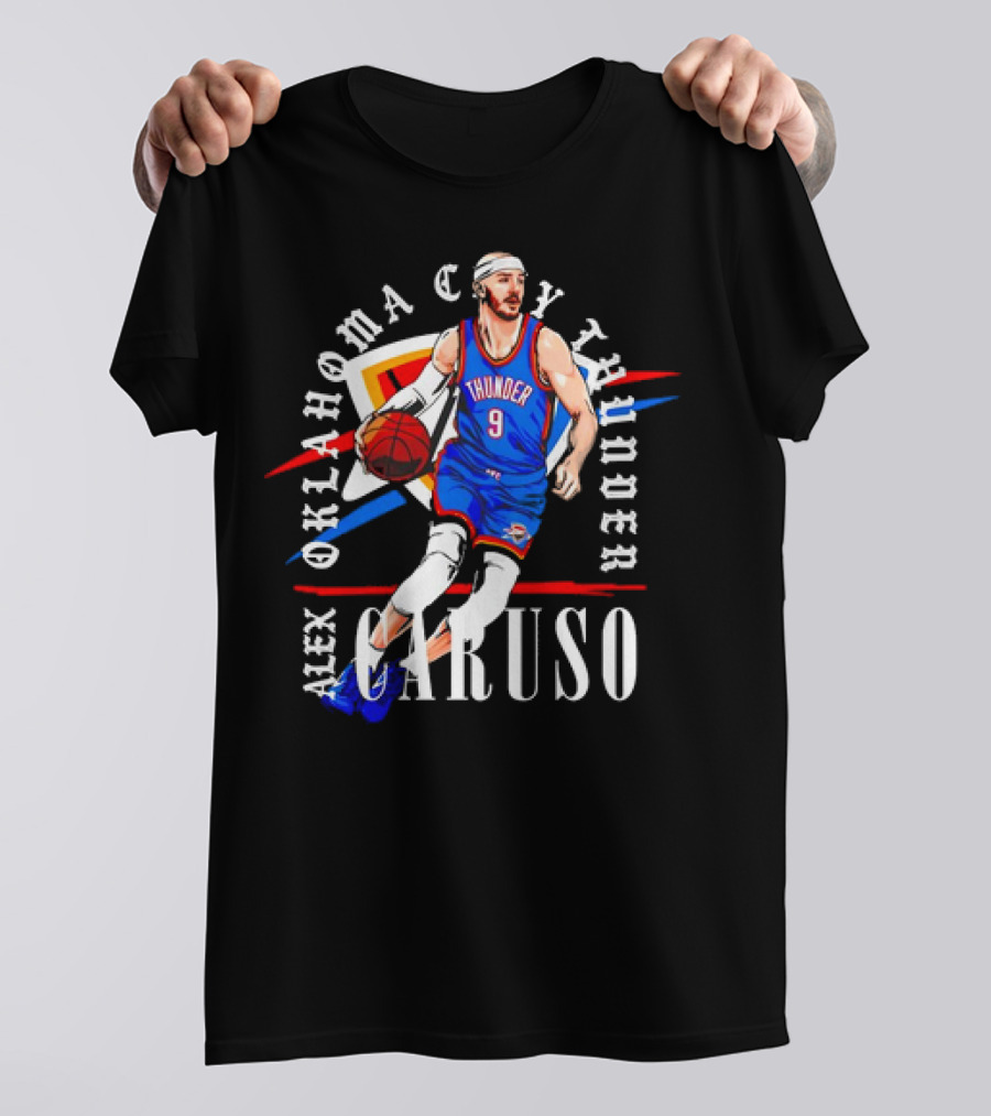 Alex Caruso Oklahoma City Thunder NBA Basketball Shield Vintage T-Shirt