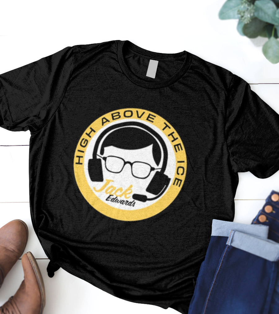 Boston Bruins High Above The Ice Jack Edwards T-Shirt