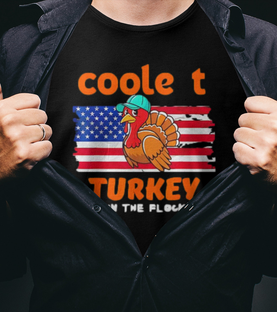 Cool Turkey USA Flag In The Flock T-Shirt