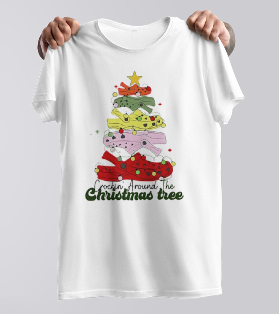 Crockin' Around The Christmas Tree Crocs Holiday T-Shirt