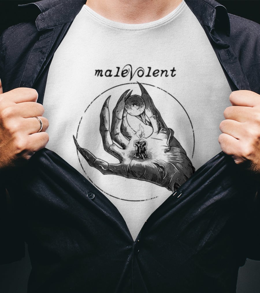 Malevolent Hand With Candle And Eye In Circle T-Shirt