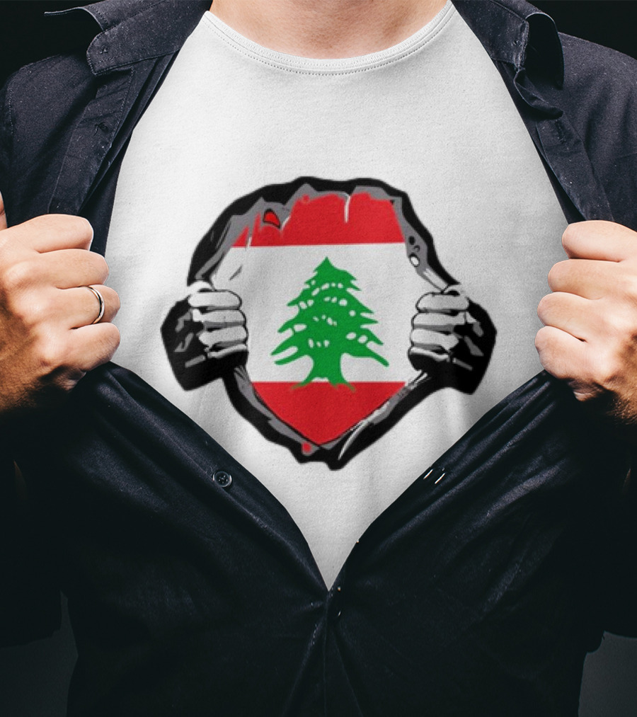 Lebanon Flag Lebanese Roots Cedar Pride Emblem T-Shirt