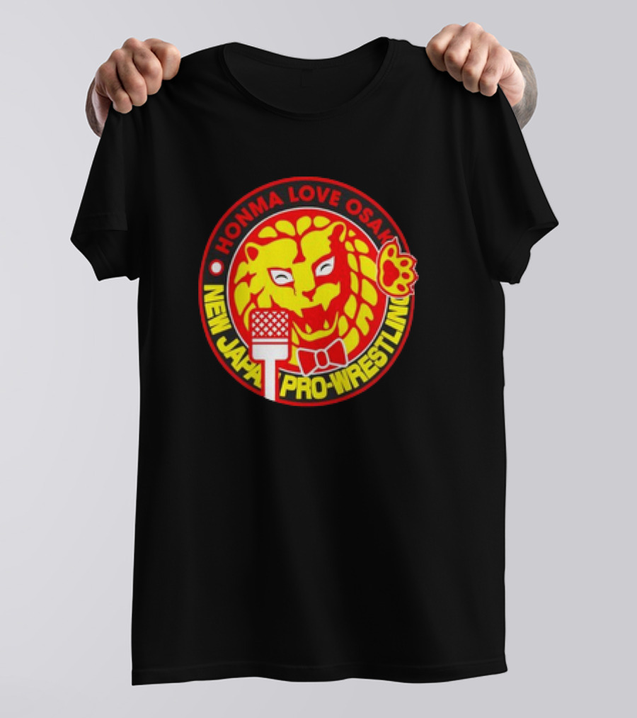 Honma Love Osaka New Japan Pro-Wrestling Lion Mark T-Shirt