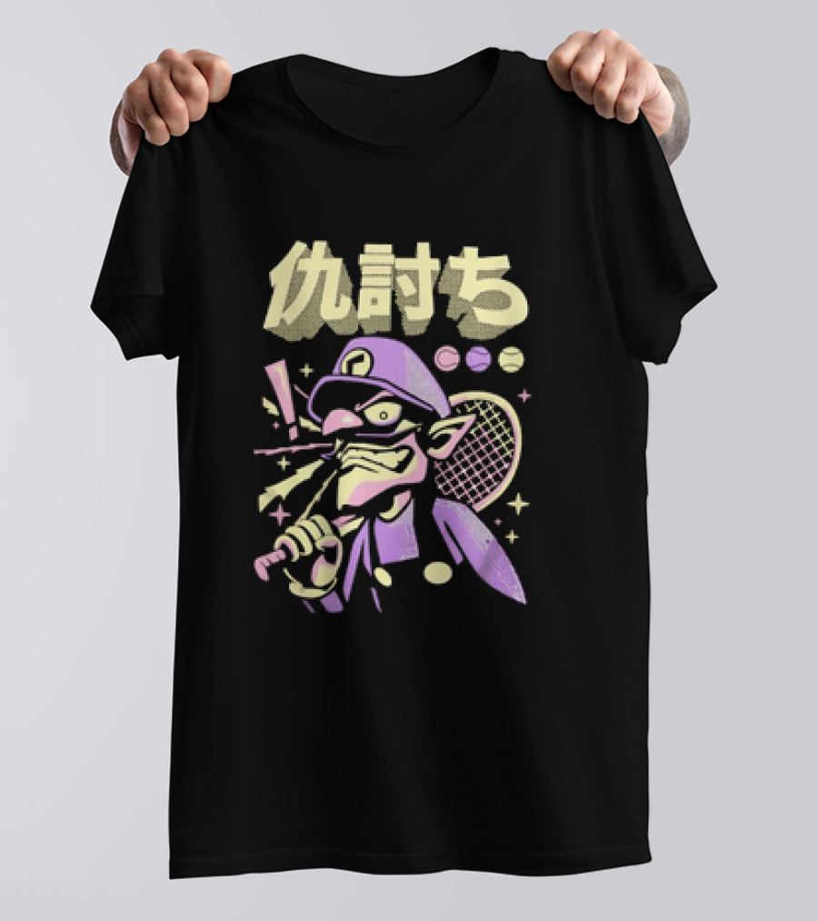 Waluigi Vengeance Tennis Anime Kanji T-Shirt