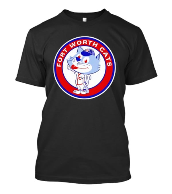 Fort Worth Cats Circle Logo Cartoon Baseball Character Hometown Collection '47 T-Shirt
