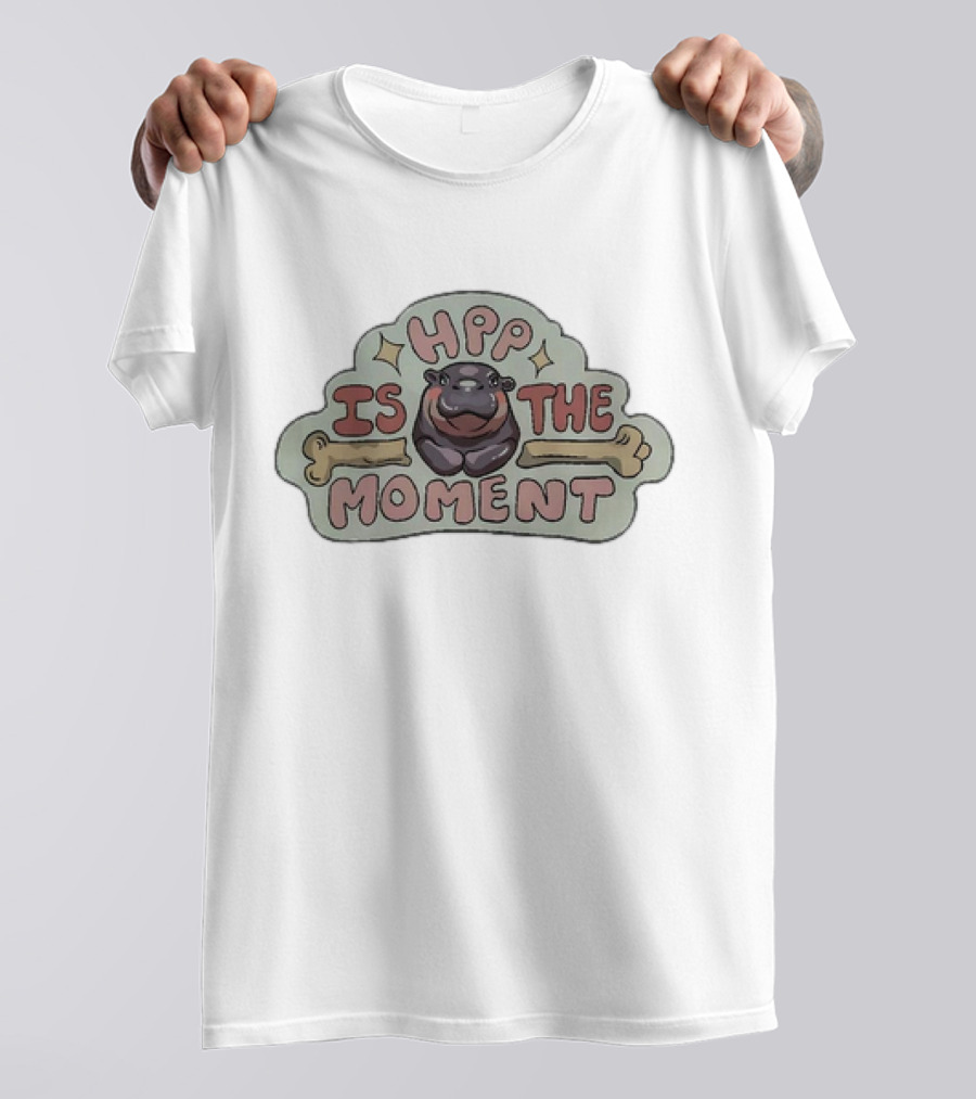 Hpp Is The Moment Hippo With Bones And Sparkles T-Shirt