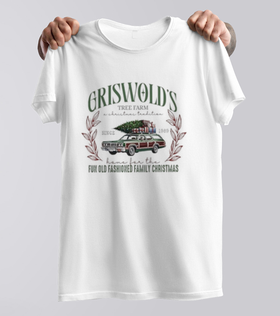 Griswold's Tree Farm A Christmas Tradition Fun Old Fashioned Family Christmas Since 1989 Vintage Retro T-Shirt