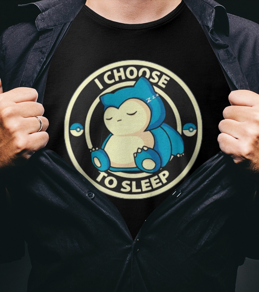 I Choose To Sleep Snorlax Pokémon T-Shirt