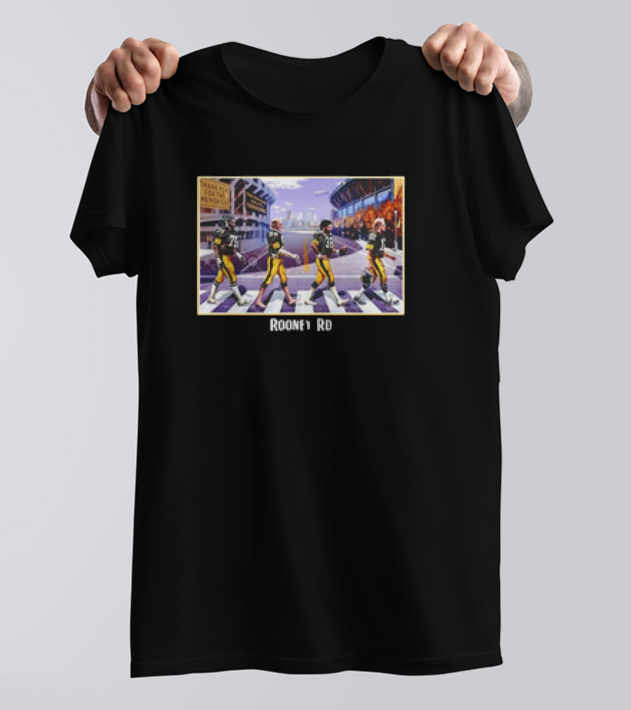 Pittsburgh Steelers Rooney Rd Abbey Road Stadium Crossover Sports T-Shirt