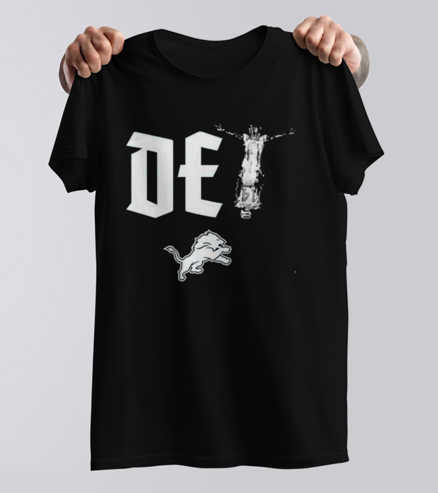 DET Detroit Lions Amon-ra St. Brown Lions Logo Player T-Shirt