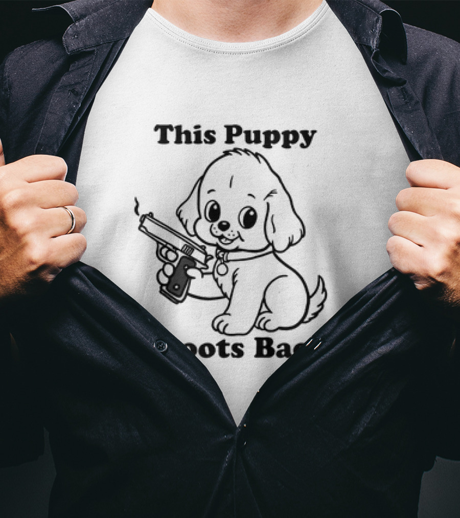 This Puppy Shoots Back Dog T-Shirt