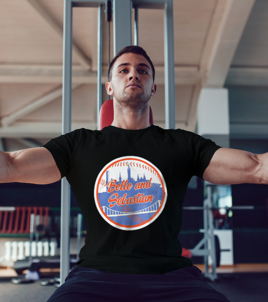 Belle And Sebastian New York Mets Skyline Baseball Bridge T-Shirt