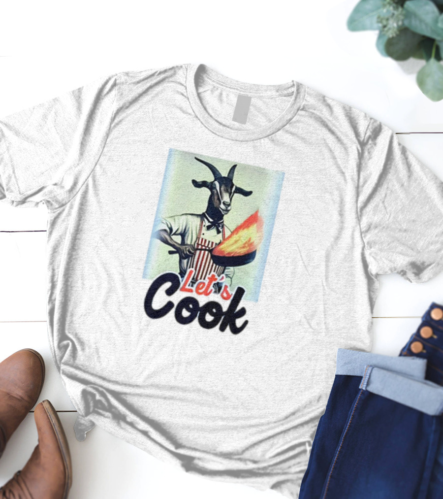 Let's Cook Goat With Flaming Pan Chef T-Shirt