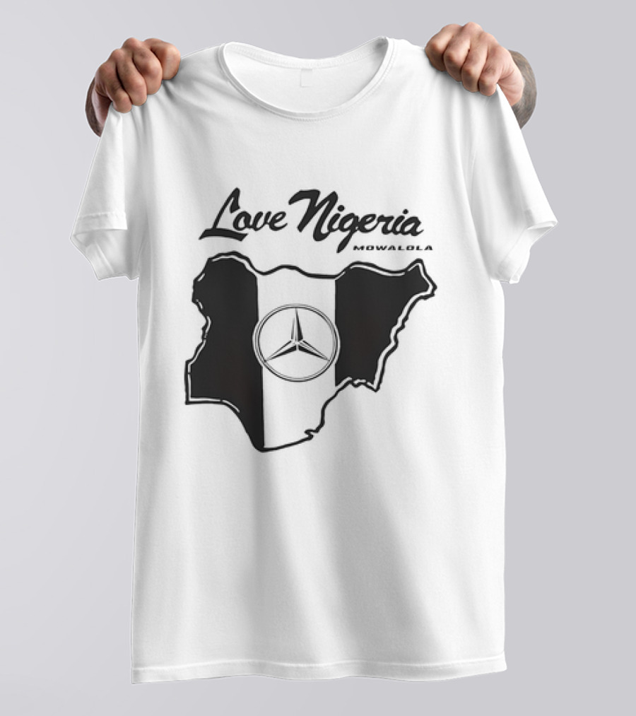 Love Nigeria Mowalola Mercedes Logo Map T-Shirt