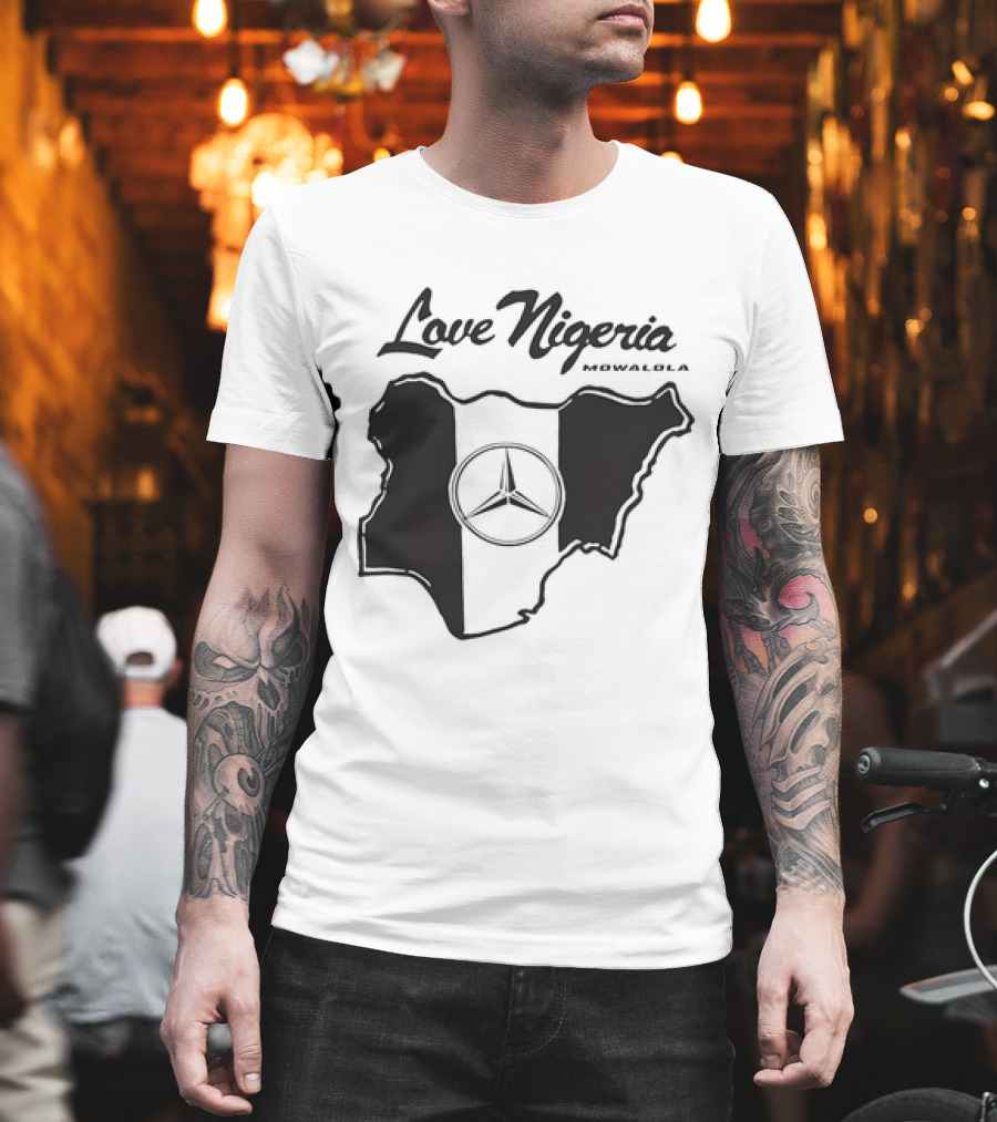 Love Nigeria Mowalola Mercedes Logo Map T-Shirt